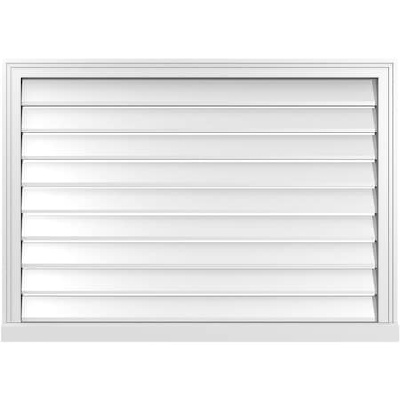 Ekena Millwork Vertical Surface Mount PVC Gable Vent: Functional, w/ 2"W x 2"P Brickmould Sill Frame, 42"W x 30"H GVPVE42X3003SF